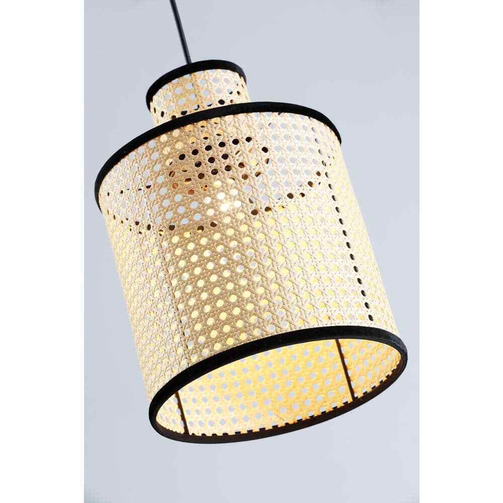 Vidalite Modern Bohemian 1-Light 2 Tier Mini Pendant Light PVC Rattan Shade