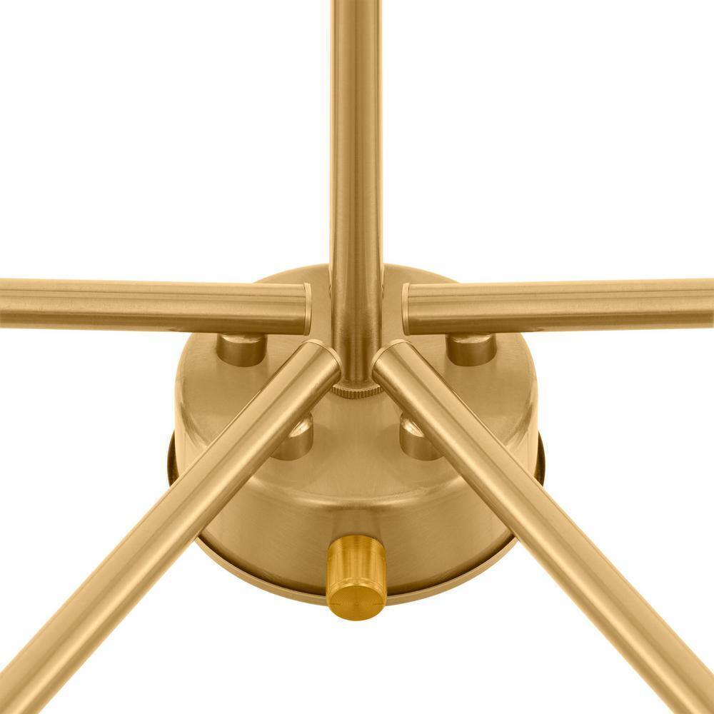 Home Decorators Florabelle Chandelier modern gold brass finish w/ glass shades