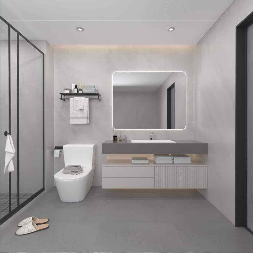 BWE Automatic Sensor Touchless Bathroom Sink Faucet With Deck Plate