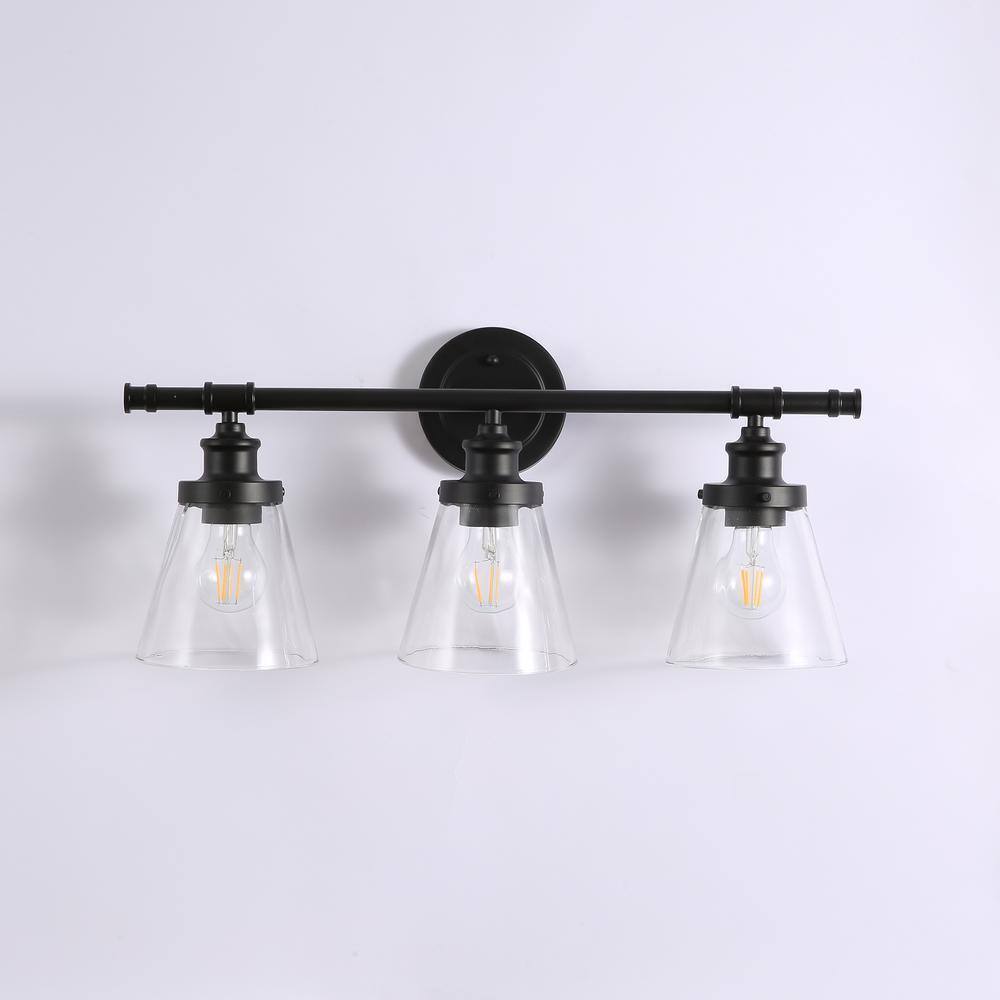 Spitzer 3-Light Black Vanity Light