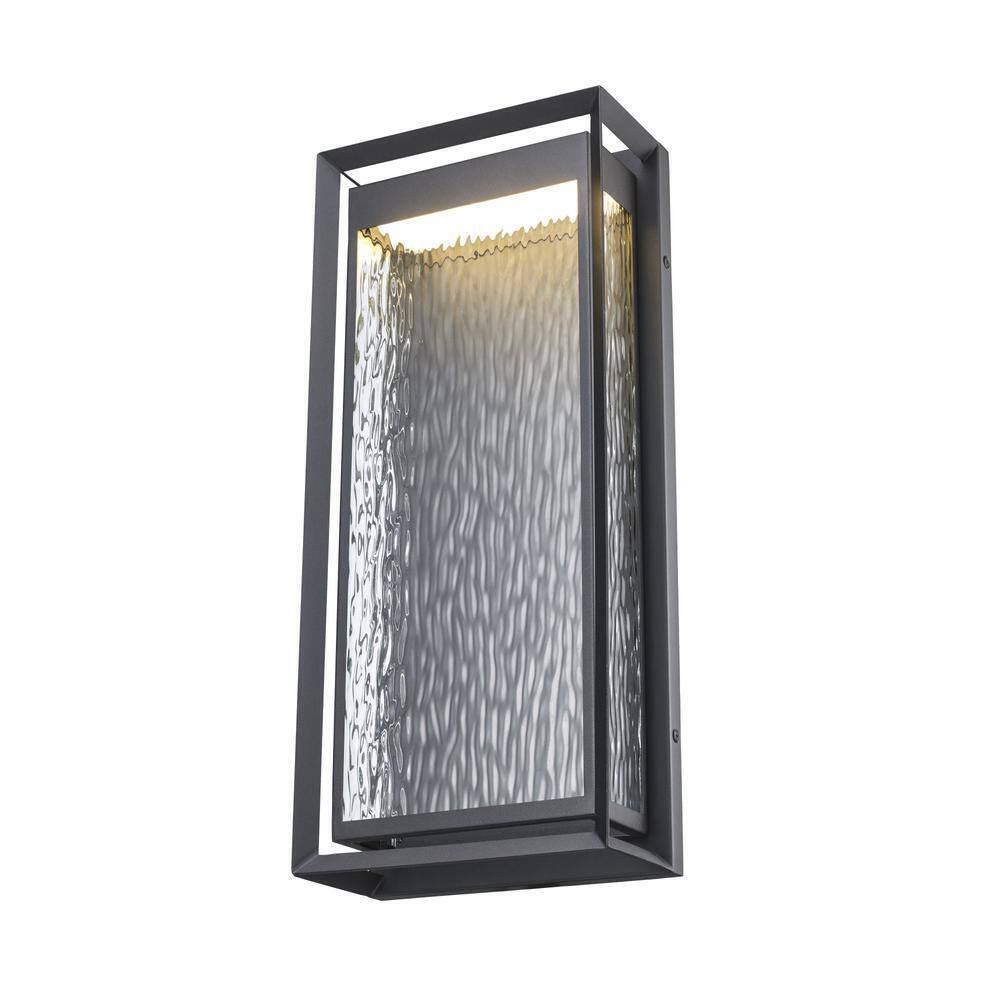 Bel Air Lighting Steelwater 23 in. Black LED Outdoor Wall Light Fixture
