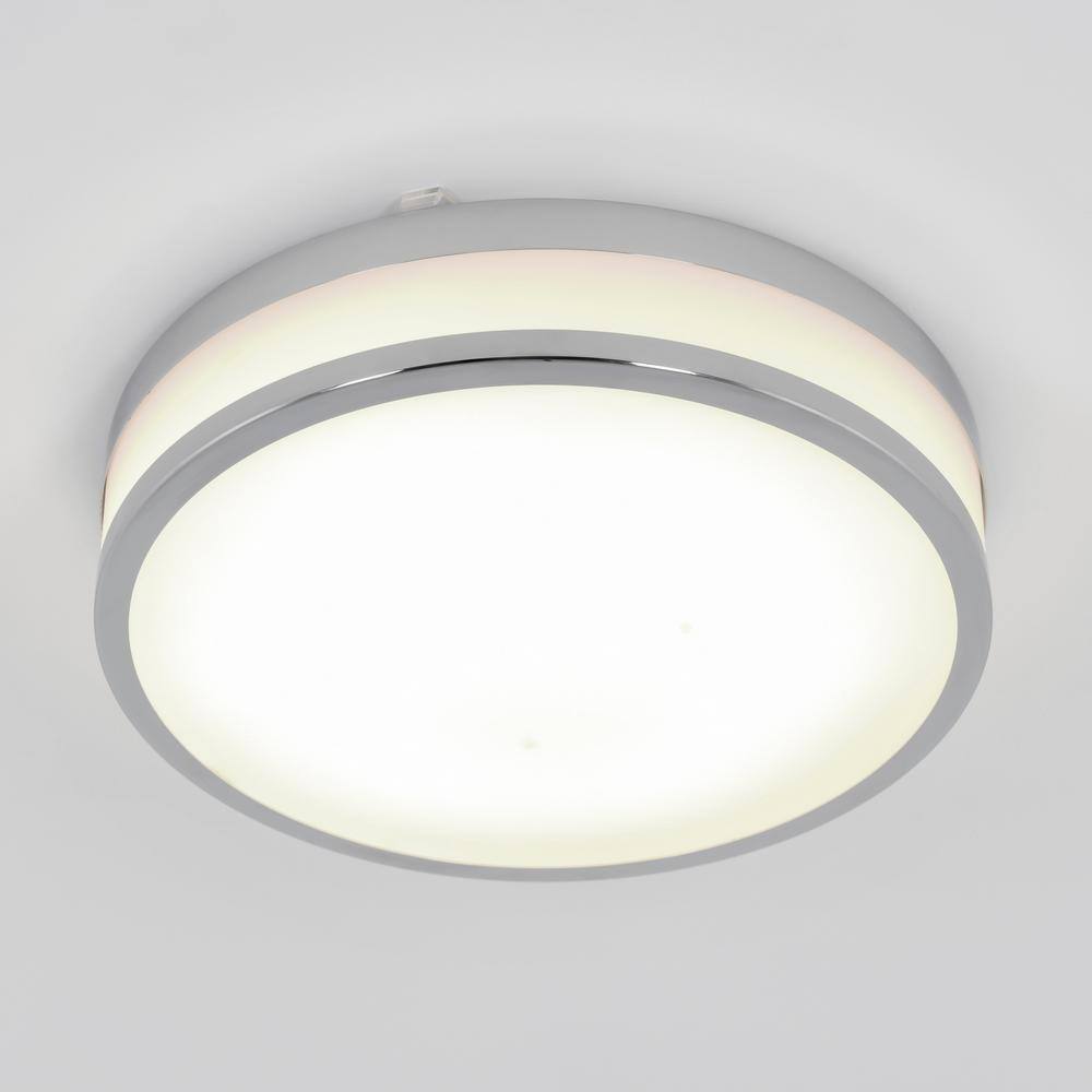 Artika Luna 12 in. 1-Light Chrome Integrated LED Modern Ceiling Light Fixture