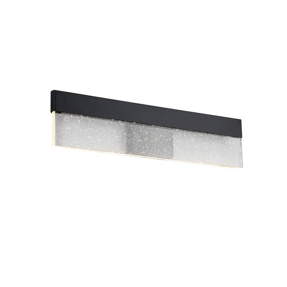 Hampton Bay Havelock 22.7 in. Black Integrated LED Bathroom Vanity Light Bar