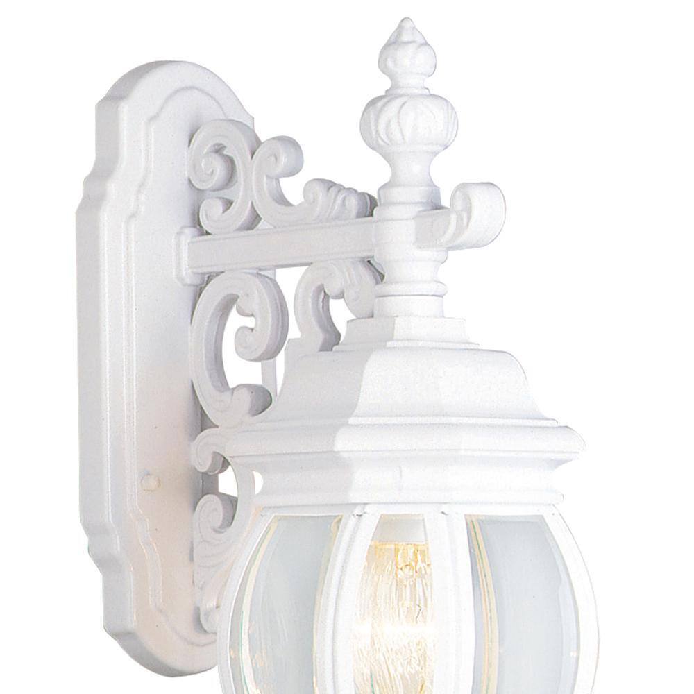 Bel Air Lighting Francisco 18" 1-Light White Lantern Outdoor Wall Light Fixture