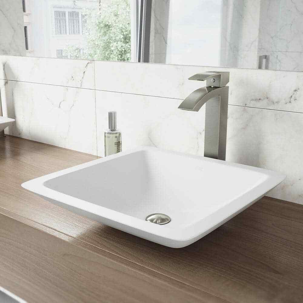 VIGO Duris Single Handle Single-Hole Bathroom Vessel Faucet in Brushed Nickel