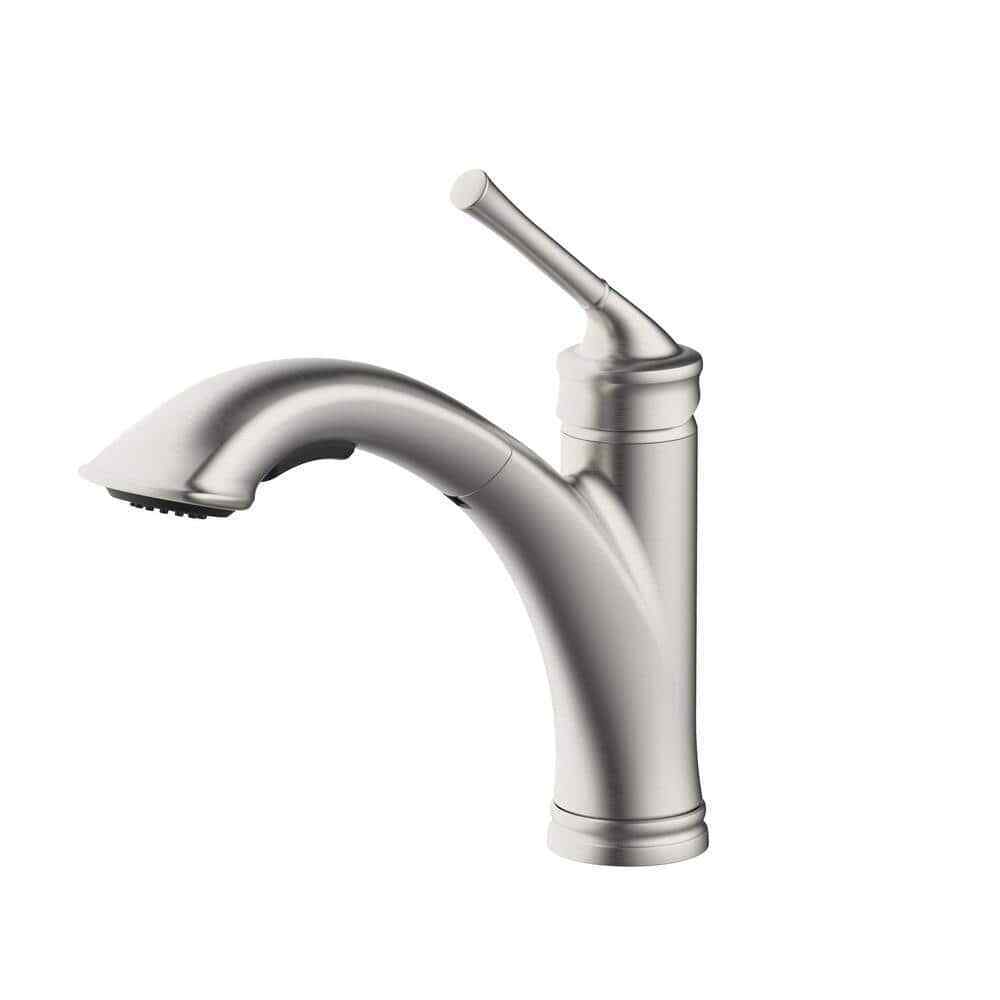 Glacier Bay Hemming 1-Handle Pull-Out Sprayer Kitchen Faucet Stainless Steel