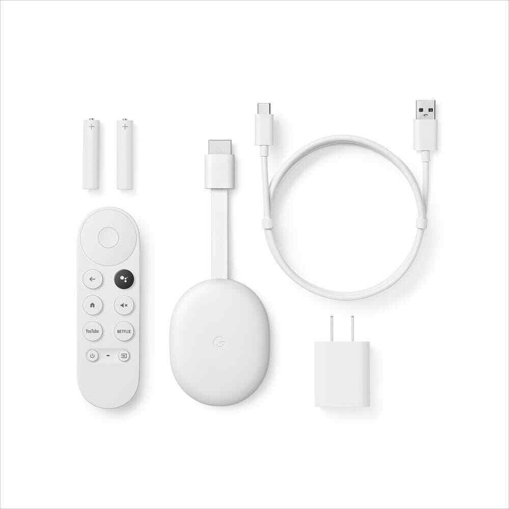 Google Chromecast with Google TV - Streaming Entertainment in 4K HDR - Snow