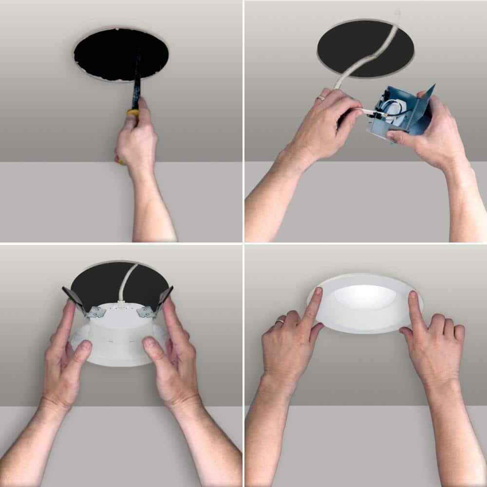 Halo RL 4 in. Color Selectable 2700K to 5000K Remodel Canless Recessed LED Kit