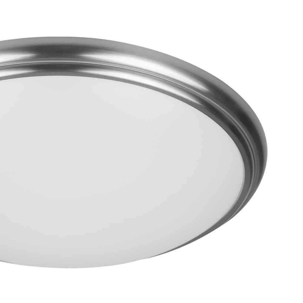 Commercial Electric 12" Light Brushed Nickel and Oil-Rubbed Bronze Flush Mount