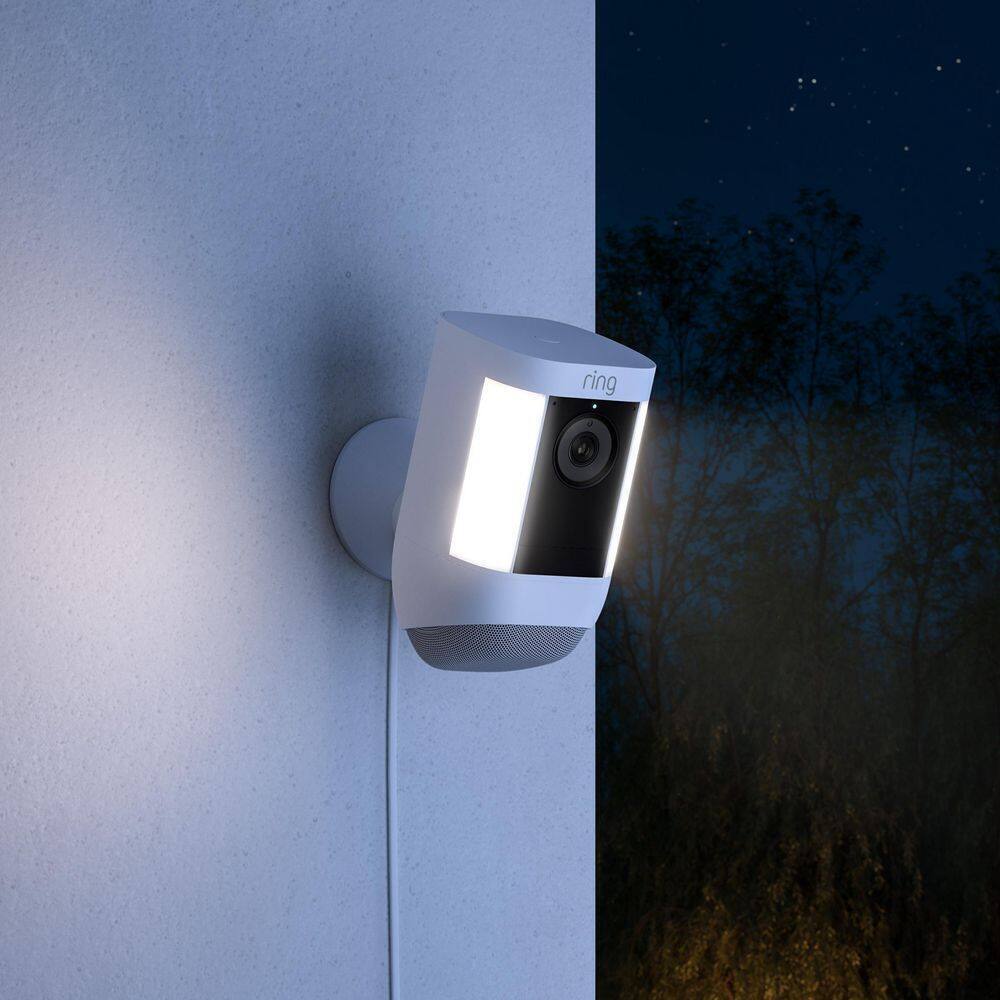 Ring Spotlight Cam Pro Plug-In - Smart Security Video Camera w/ LED Lights Black