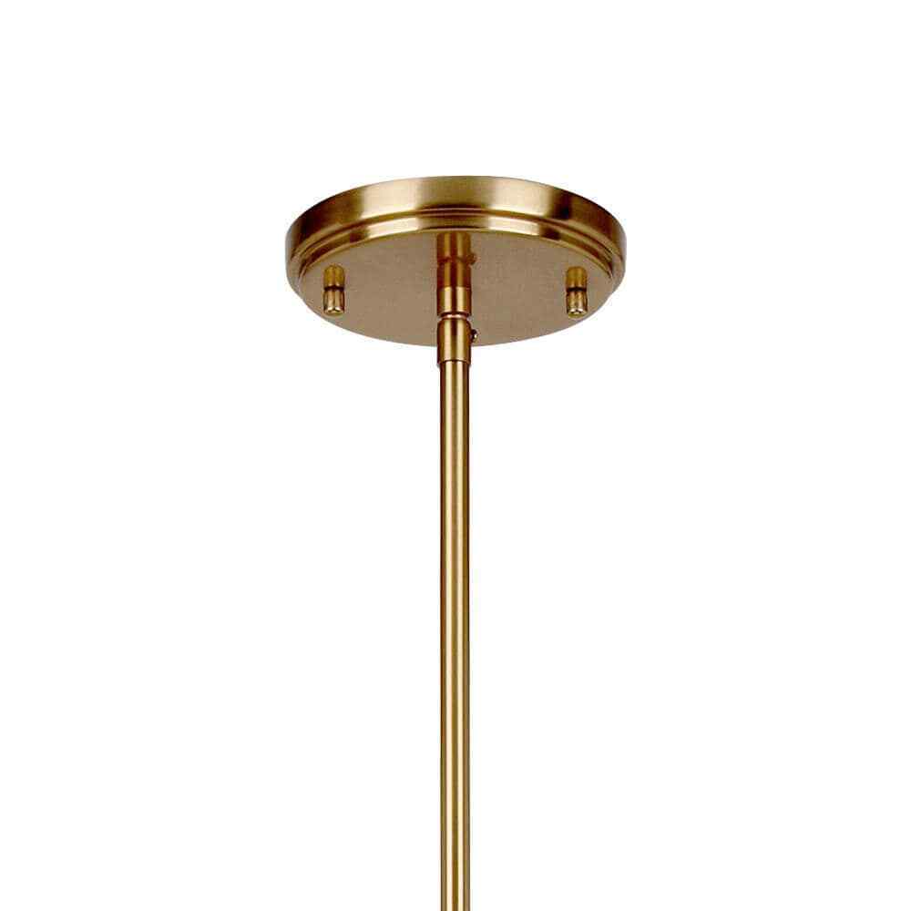 Hampton Bay Florabelle 6 in. W Mini-Pendant Antique Gold Clear Globe Glass Shade