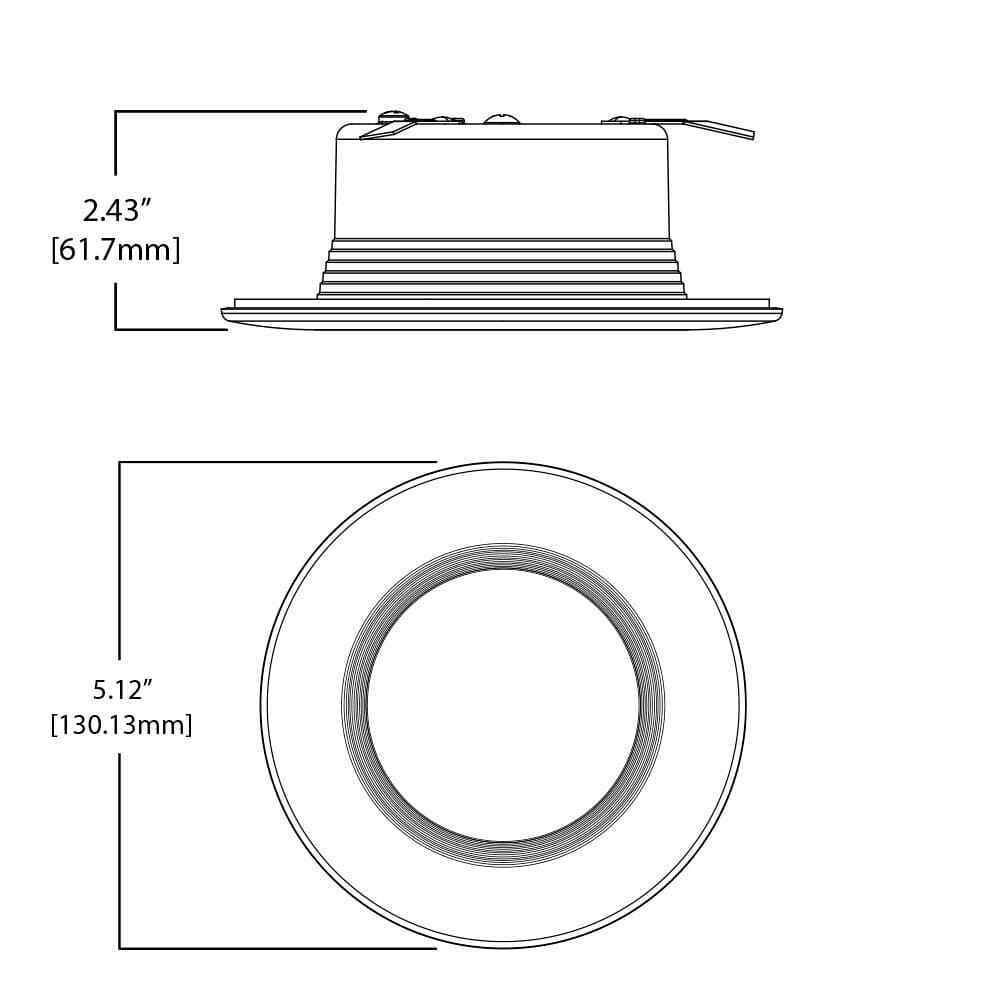 Halo RL 4 in. White Bluetooth Smart LED Recessed Ceiling Light Trim 6-Pack