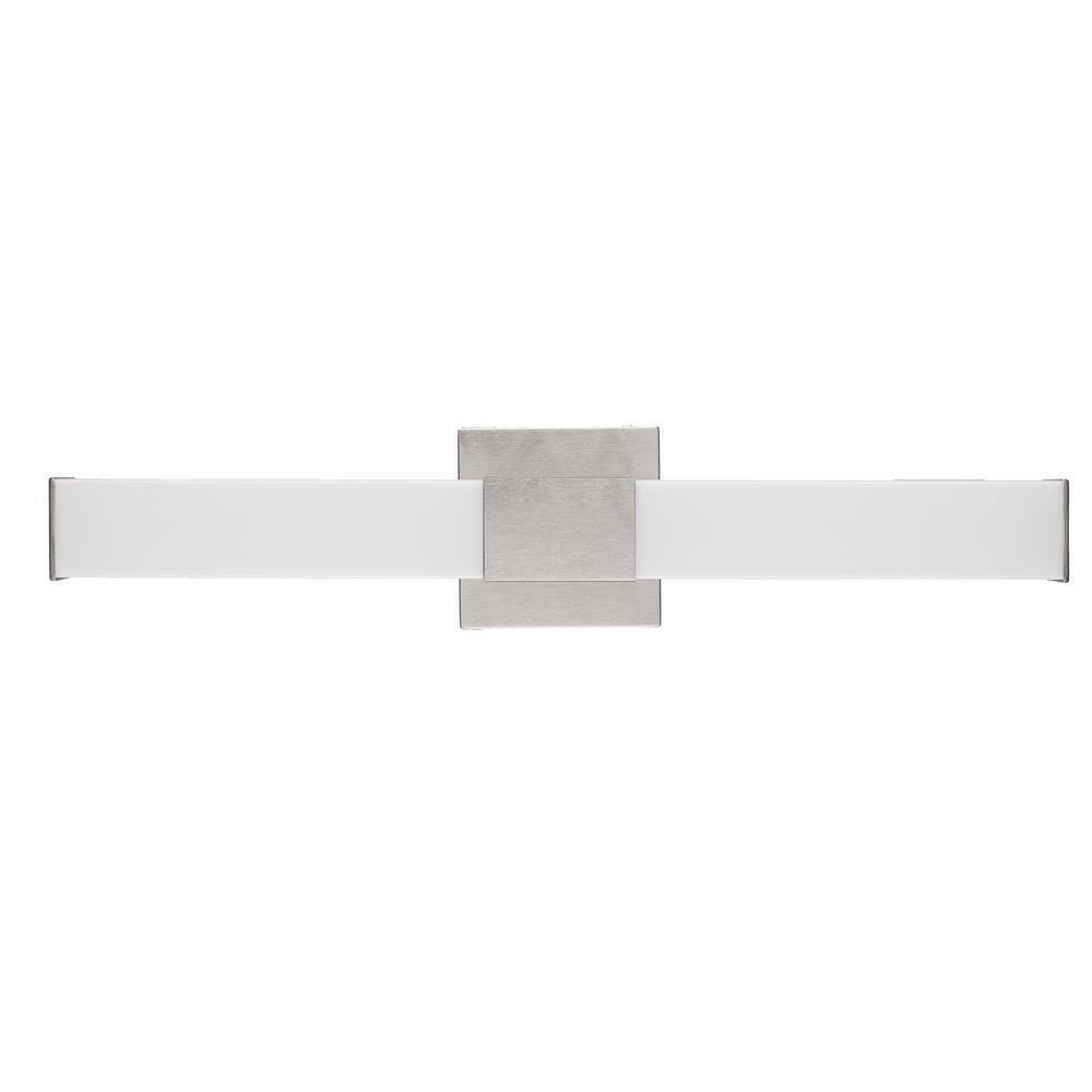 Bel Air Lighting Saavy 2-Light Brushed Nickel Integrated LED Vanity Light Bar