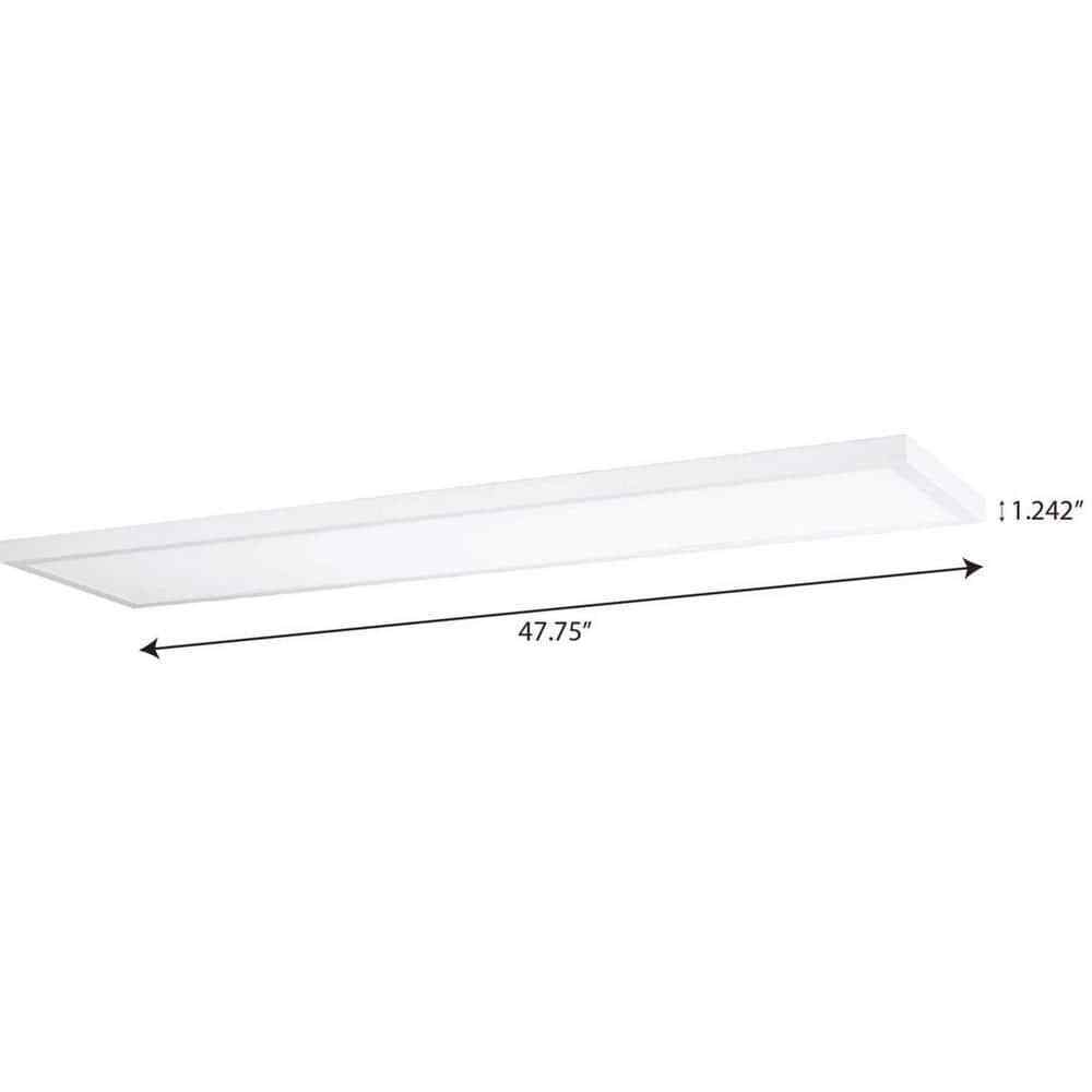 Progress Lighting Everlume Satin White Modern LED Linear Panel Light Flush Mount