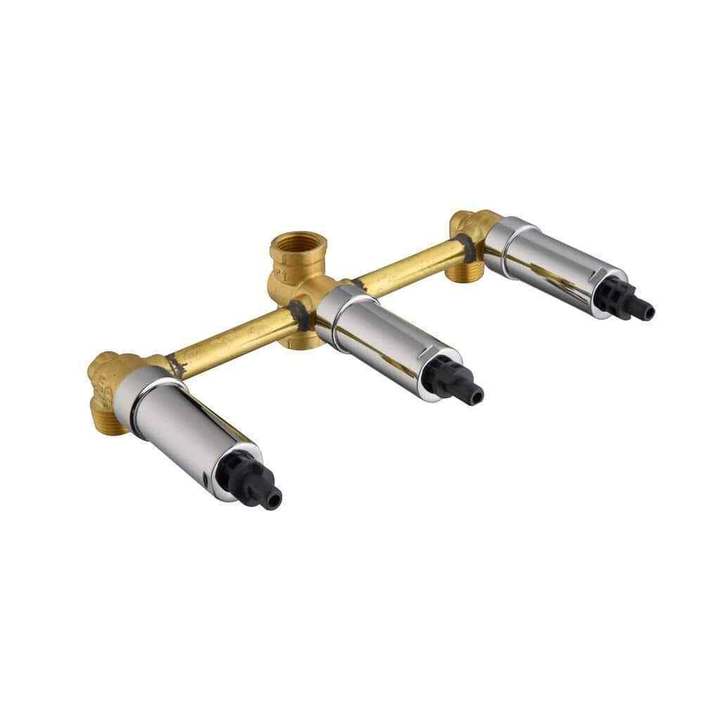 Glacier Bay Aragon Triple Handle 1-Spray Tub and Shower Faucet 1.8 GPM in Chrome