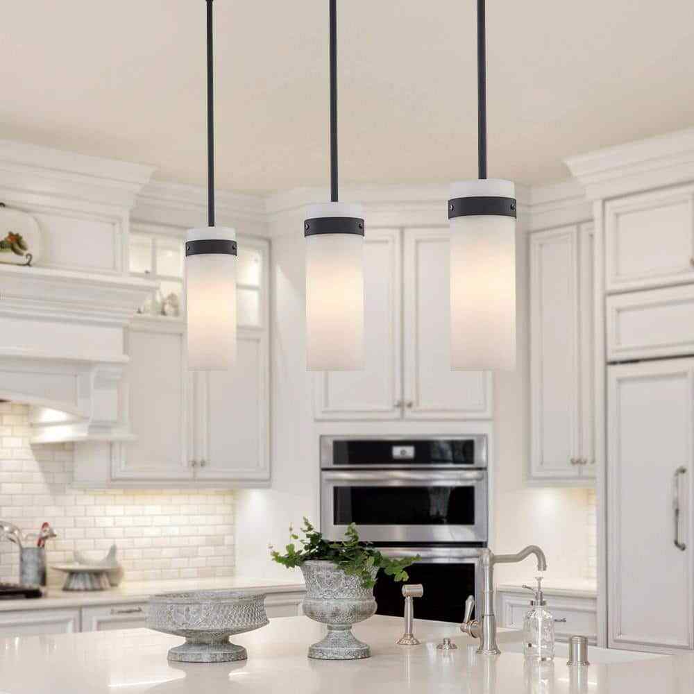 Bel Air Lighting Crosby 1-Light Black Mini Pendant Light Fixture