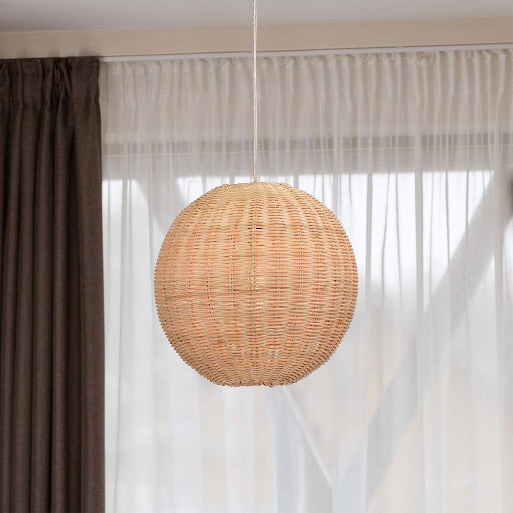 Warehouse of Tiffany Ellie 62.8 in. Cream Pendant Indoor Light w/ Light Kit