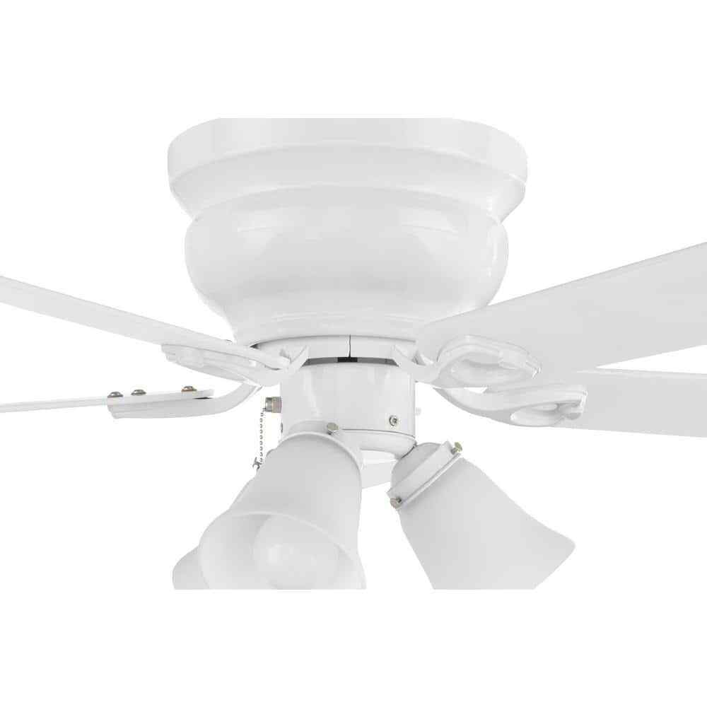 Clarkston II 44 in. LED Indoor White Ceiling Fan with Light Kit