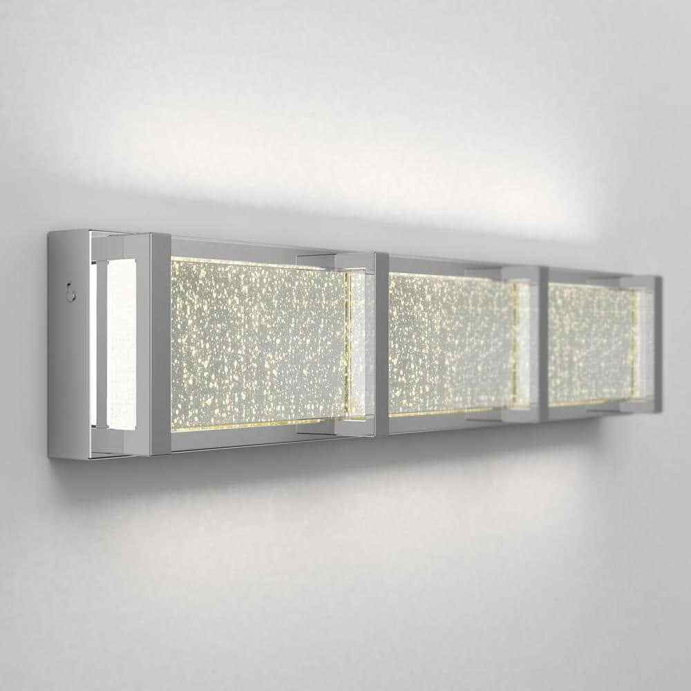 Artika Subway Chrome Modern LED Vanity Light Bar for Bathroom w/ Bubble Glass