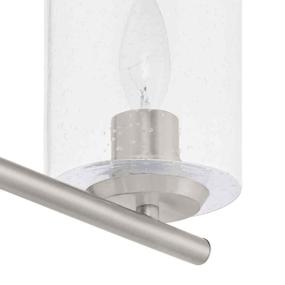 Hampton Bay Champlain 4-Light Brushed Nickel Modern Bathroom Vanity Light