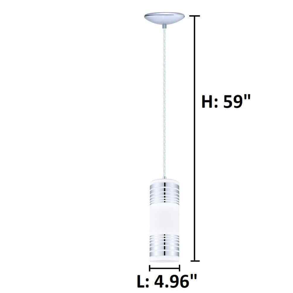 Eglo Bayman 4.96 in. W x 59 in. H 1-Light Chrome Mini Pendant