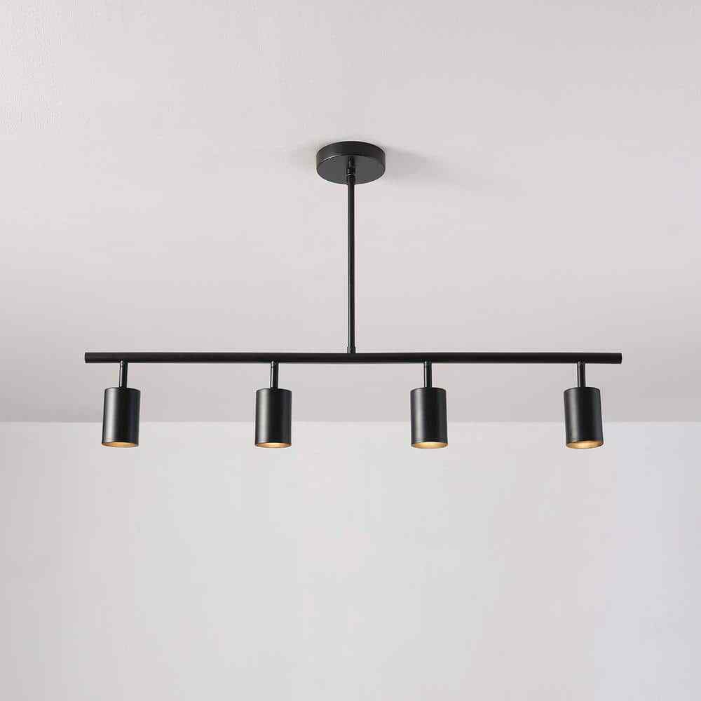 Globe Electric Willard 2.92 ft. 4-Light Black Adjustable Height Linear Track Kit
