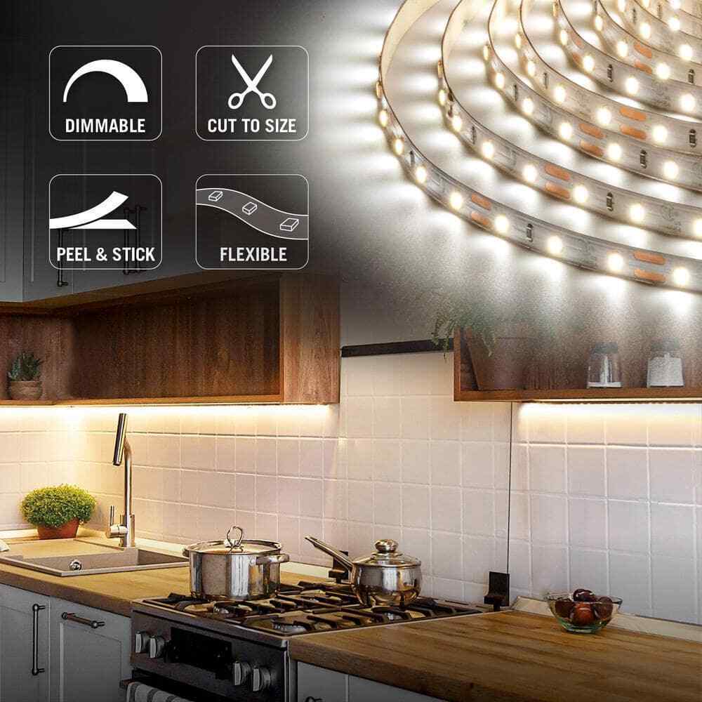 Armacost Lighting RibbonFlex Pro 32.8 ft. 12V White Tape Strip Light 60 LEDs/m