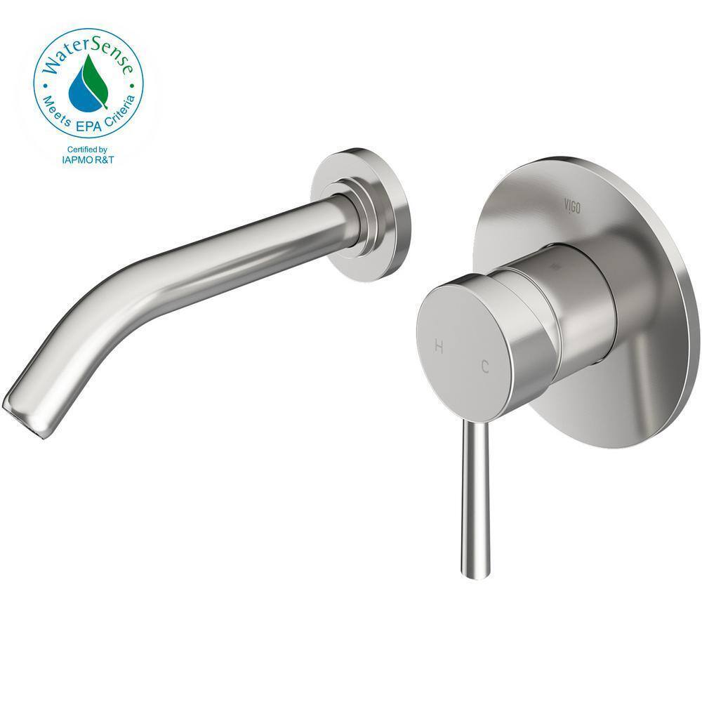 VIGO Olus Single Handle Single-Hole Bathroom Faucet in Brushed Nickel VG05001BN