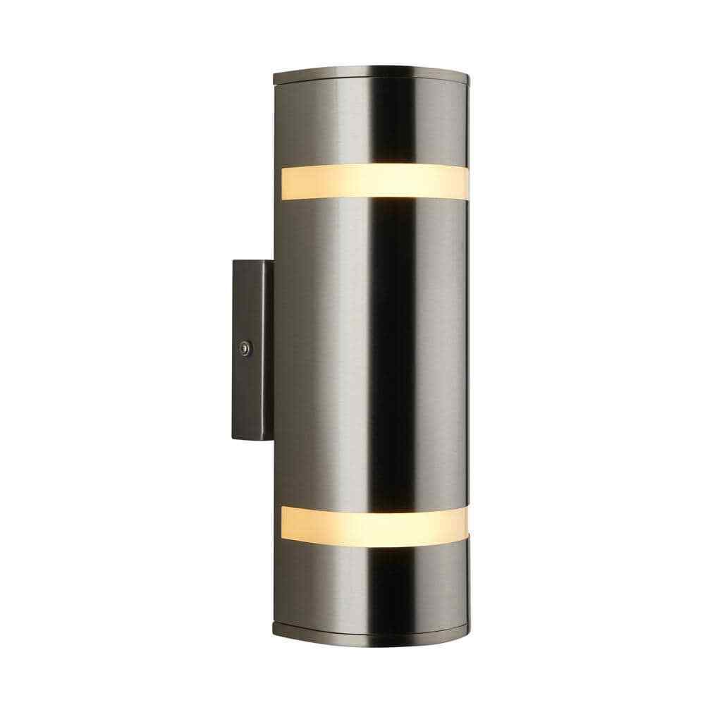 Artika 3-Way Stream Stainless Steel Modern Hardwired Light Cylinder Sconce