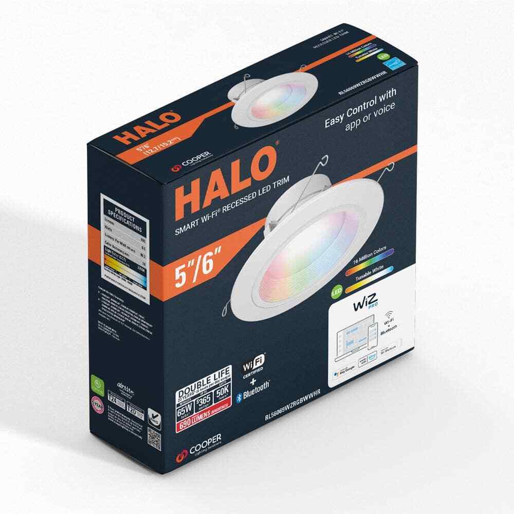 HALO Color 65W Equivalent 5/6 in. LED Dimmable Smart Wi-Fi Remodel Downlight