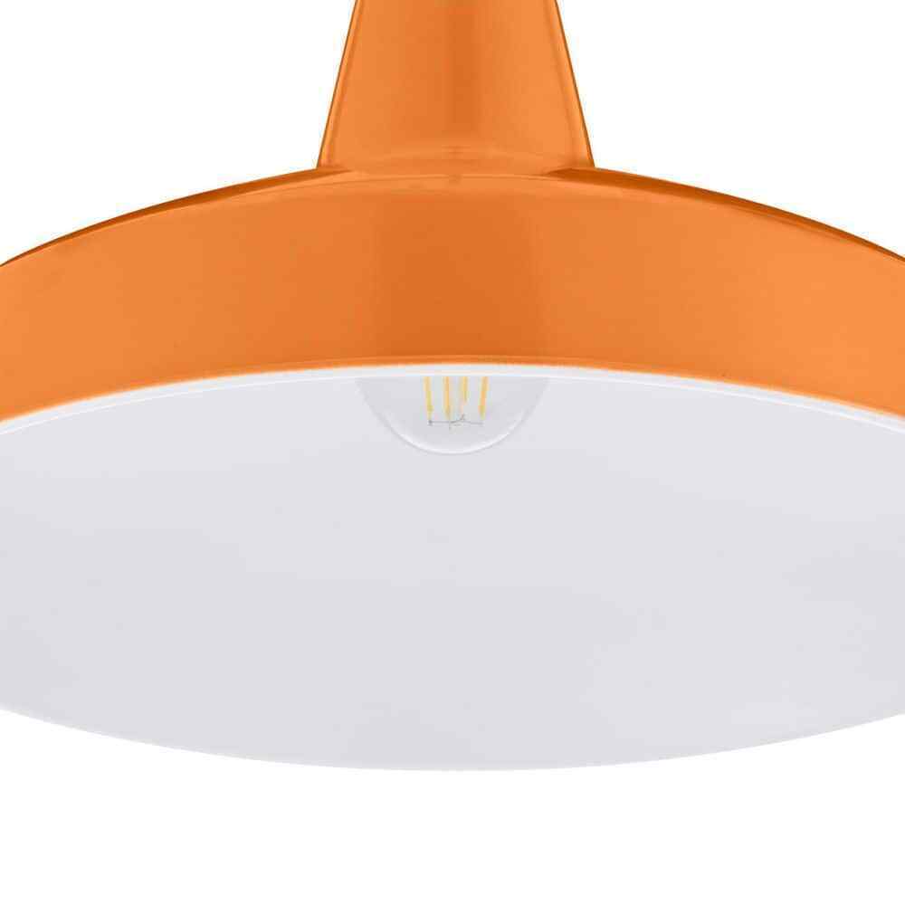 Hampton Bay 1-Light Orange Warehouse Pendant Light with Metal Shade AF-1032R/ORG