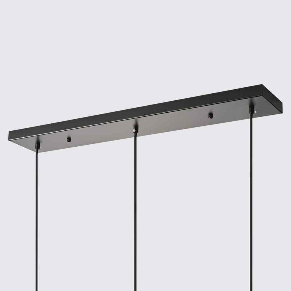 GoYeel Modern Contemporary Black Ceiling Pendant Light w/ Globe Glass Shade