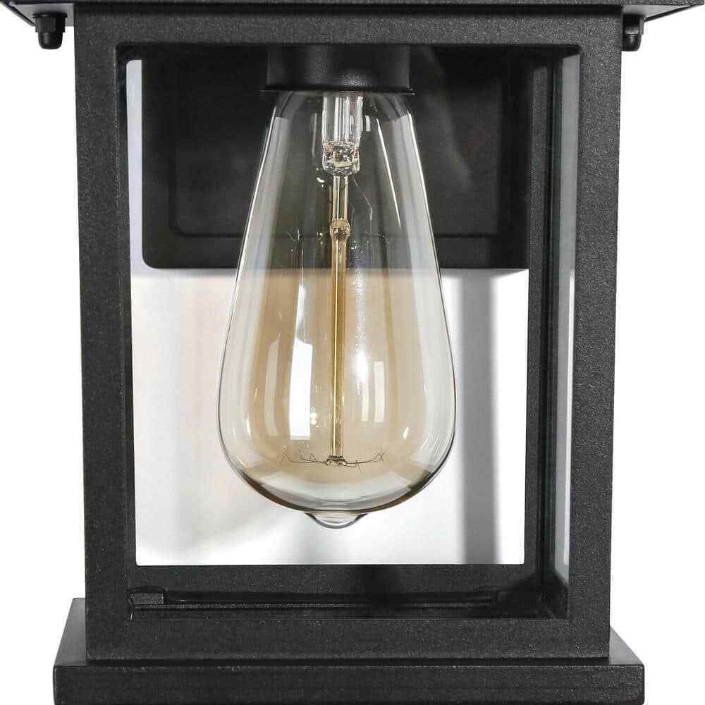 LNC Modern Motion Sensing Outdoor Wall Lantern Textured Black Wall Light Garage