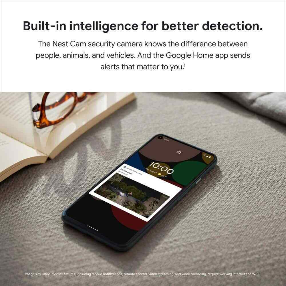 Google Nest Cam with Floodlight - Wired Outdoor Smart Home Security Camera