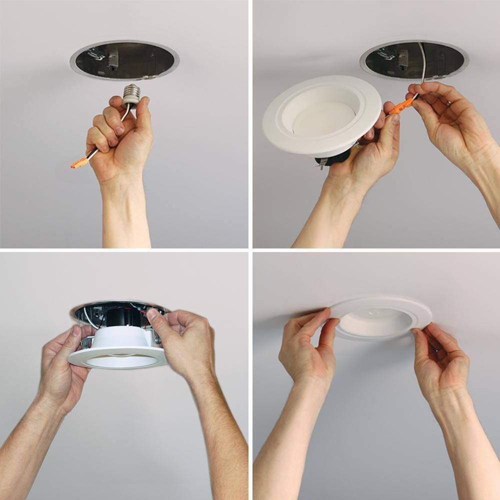 Halo RL 5 in. and 6 in. 3500K White Integrated LED Recessed Ceiling Light Trim