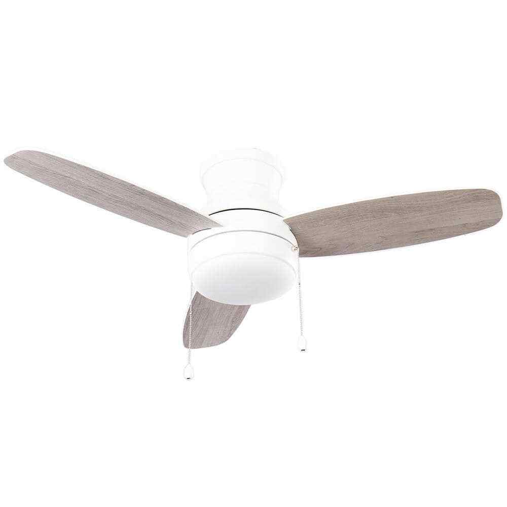 Hampton Bay Ashby Park 44 in. White Color Changing Integrated LED Ceiling Fan
