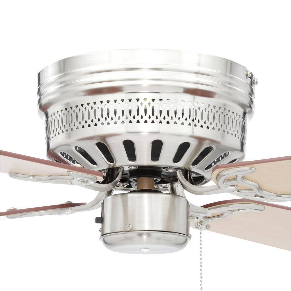 Progress Lighting AirPro Hugger 42 in. 4-Blade Indoor Brushed Nickel Ceiling Fan