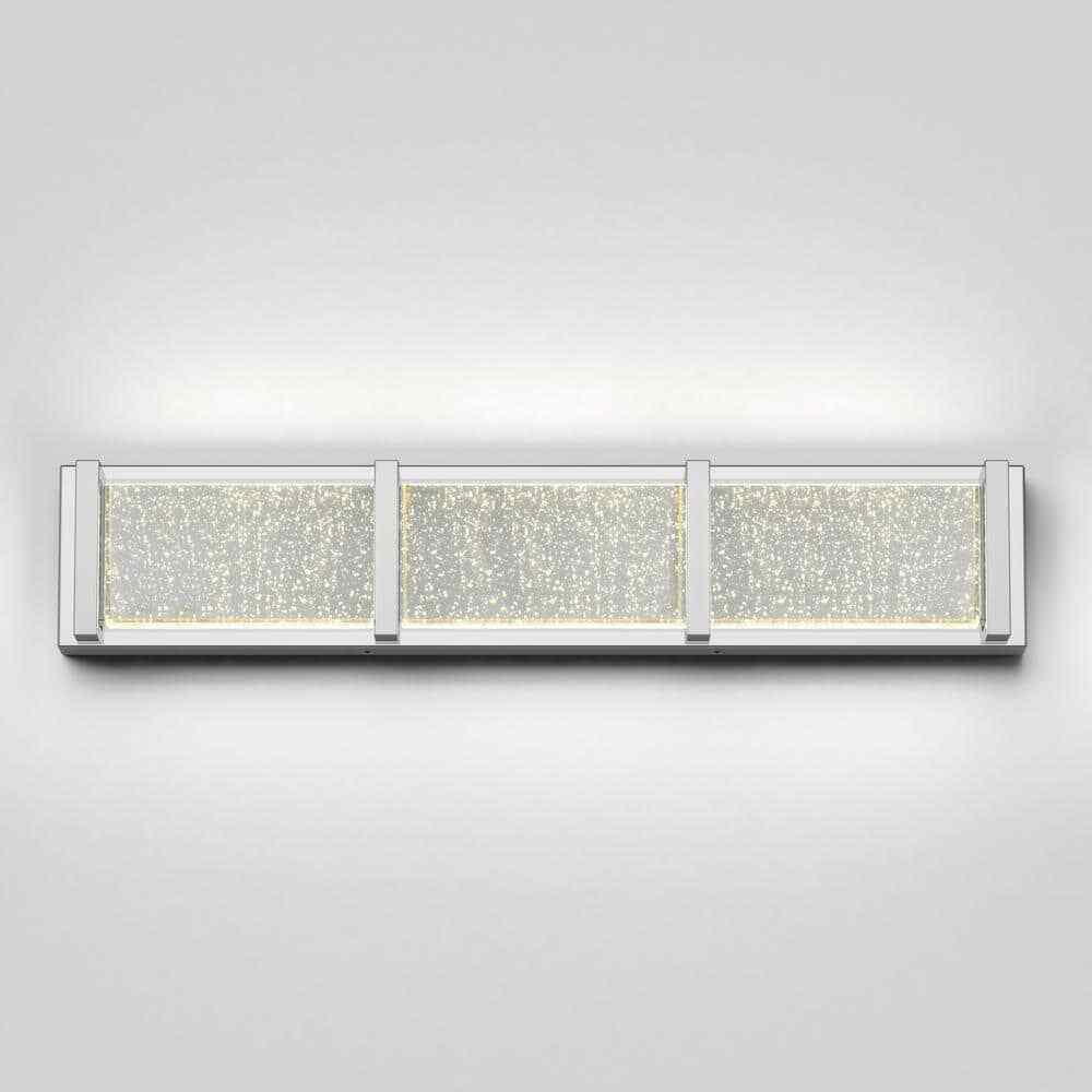 Artika Subway Chrome Modern LED Vanity Light Bar for Bathroom w/ Bubble Glass