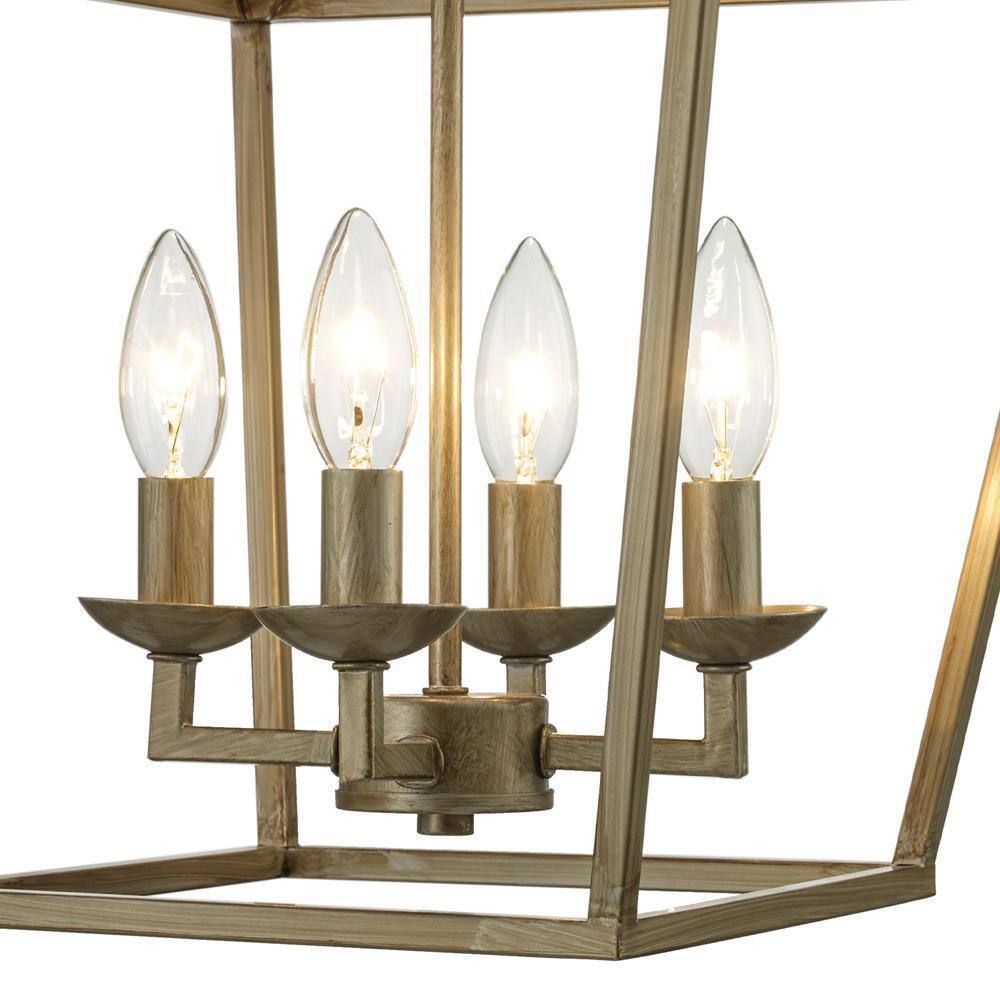 Home Decorators Weyburn 16.5 4-Light Antique Silver Leaf Ceiling Light Fixture