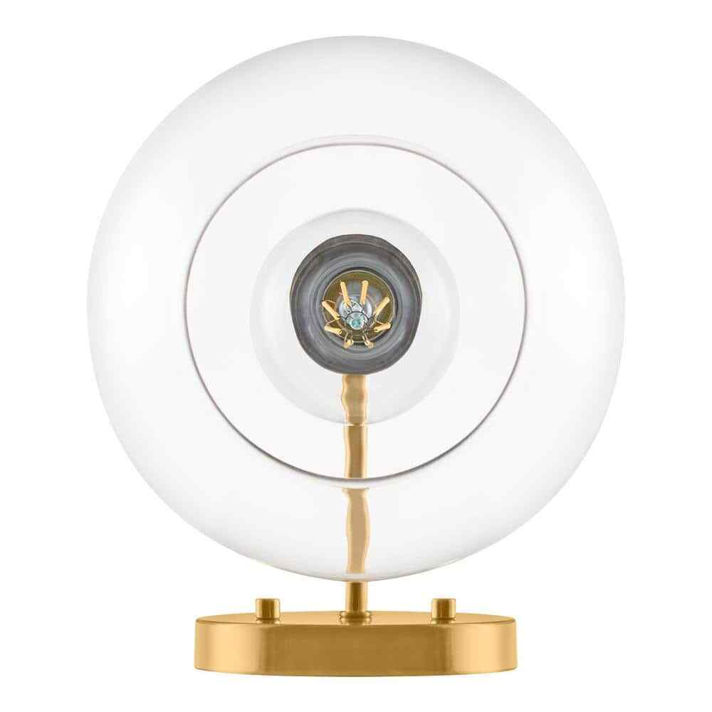 Hampton Bay Vista Heights 8 in. 1-Light Aged Brass Vanity Light Fixture