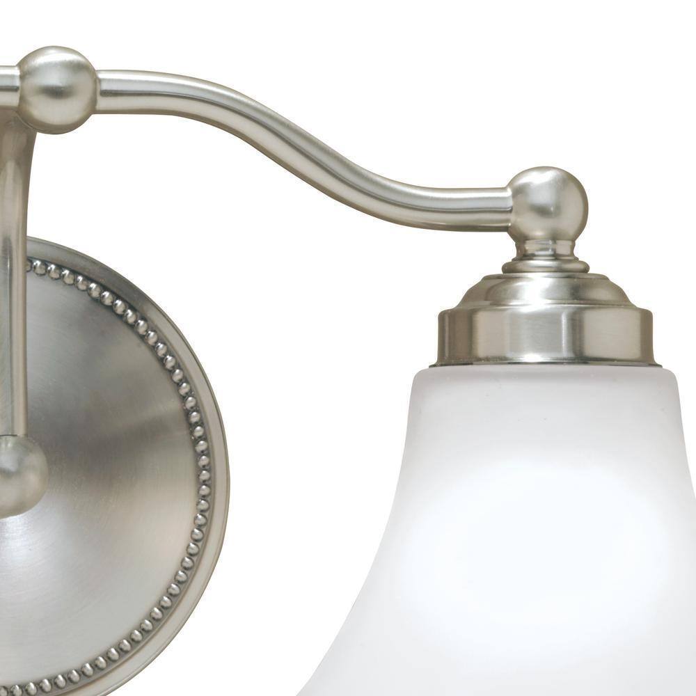 NORWELL Soleil 2-Light Brush Nickel Wall Sconce