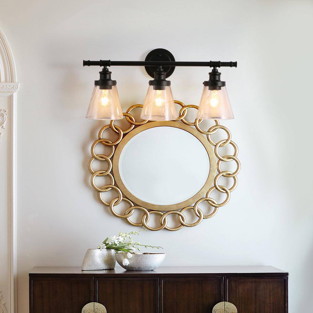 Spitzer 3-Light Black Vanity Light