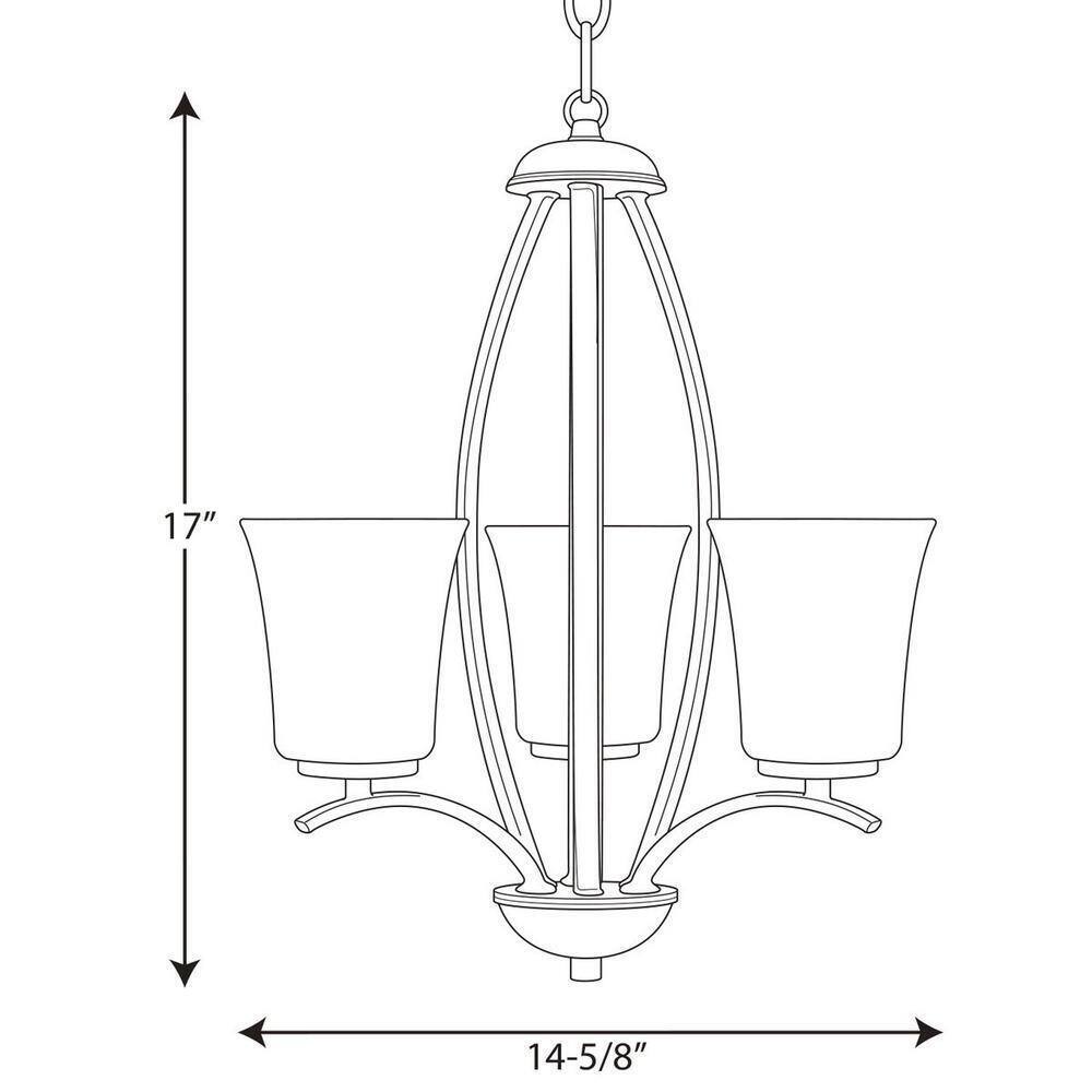 Progress Lighting Joy Collection 3-Light Antique Bronze Foyer Pendant with Glass