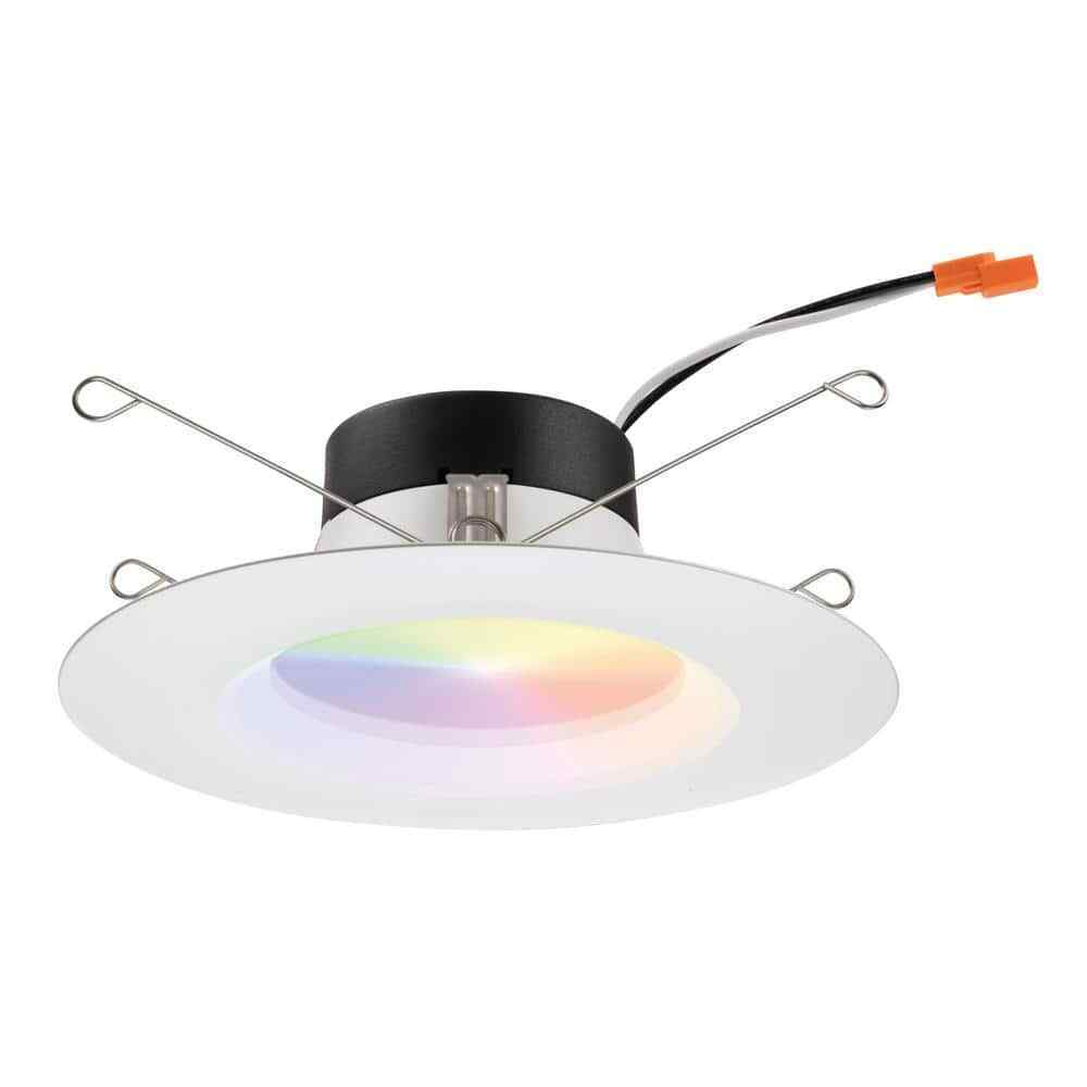 Select RB 6 in. Smart Tunable CCT Color Changing Recessed Light Trim 4-Pack