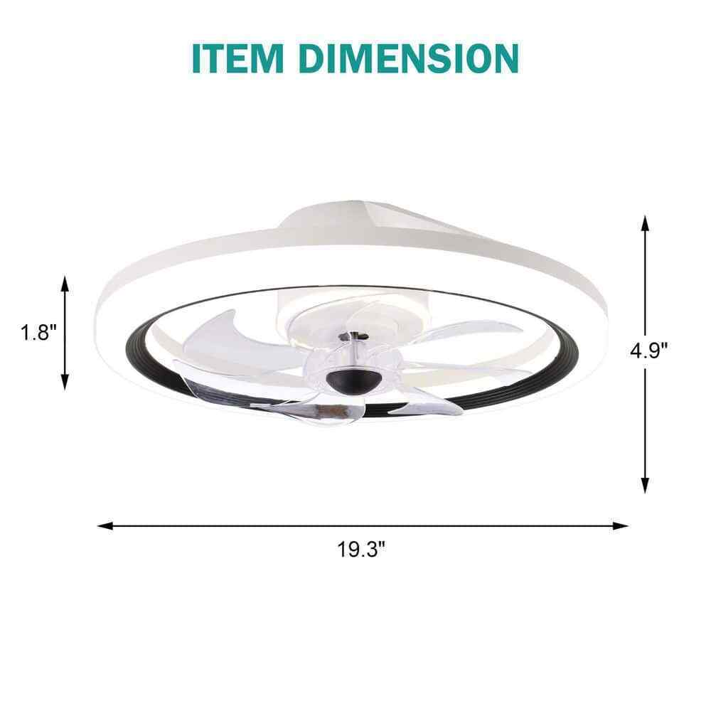 Oaks Aura 20 in. LED Smart App Remote Control Ceiling Fans w/ Lights DC Motor