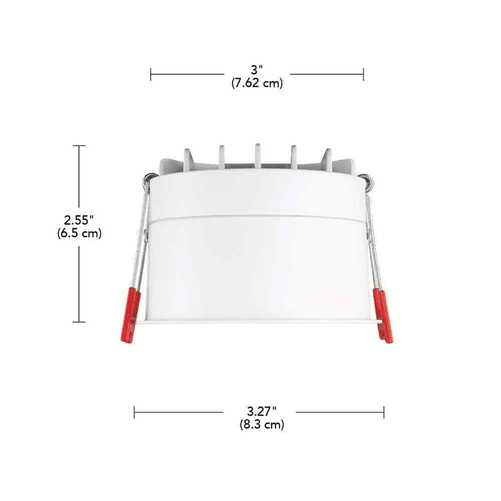 Commercial Electric 3 in. White LED Integrated Trimless Recessed Lighting Kit