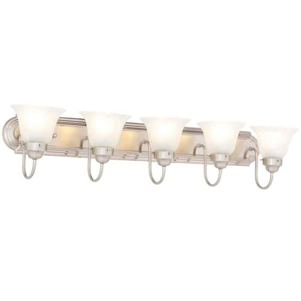 Volume Lighting 5-Light Brushed Nickel Bath Vanity Light Fixture