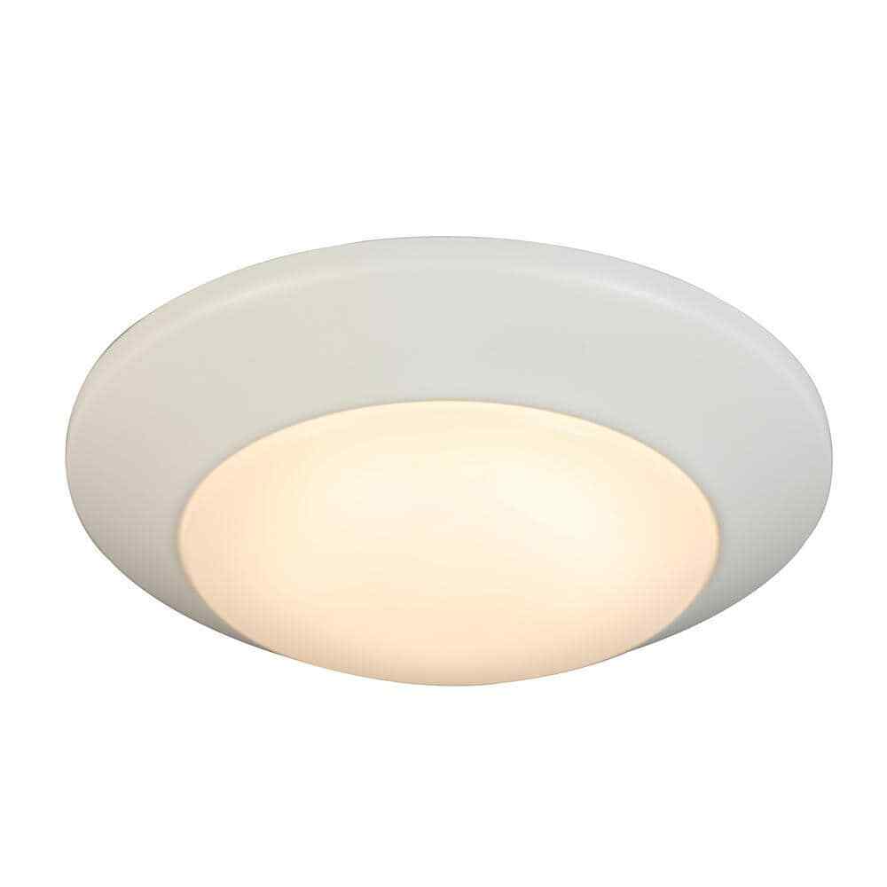 Commercial Electric 7 in. White LED Flush Mount 2-Pack JVJ3011L-8/WHT