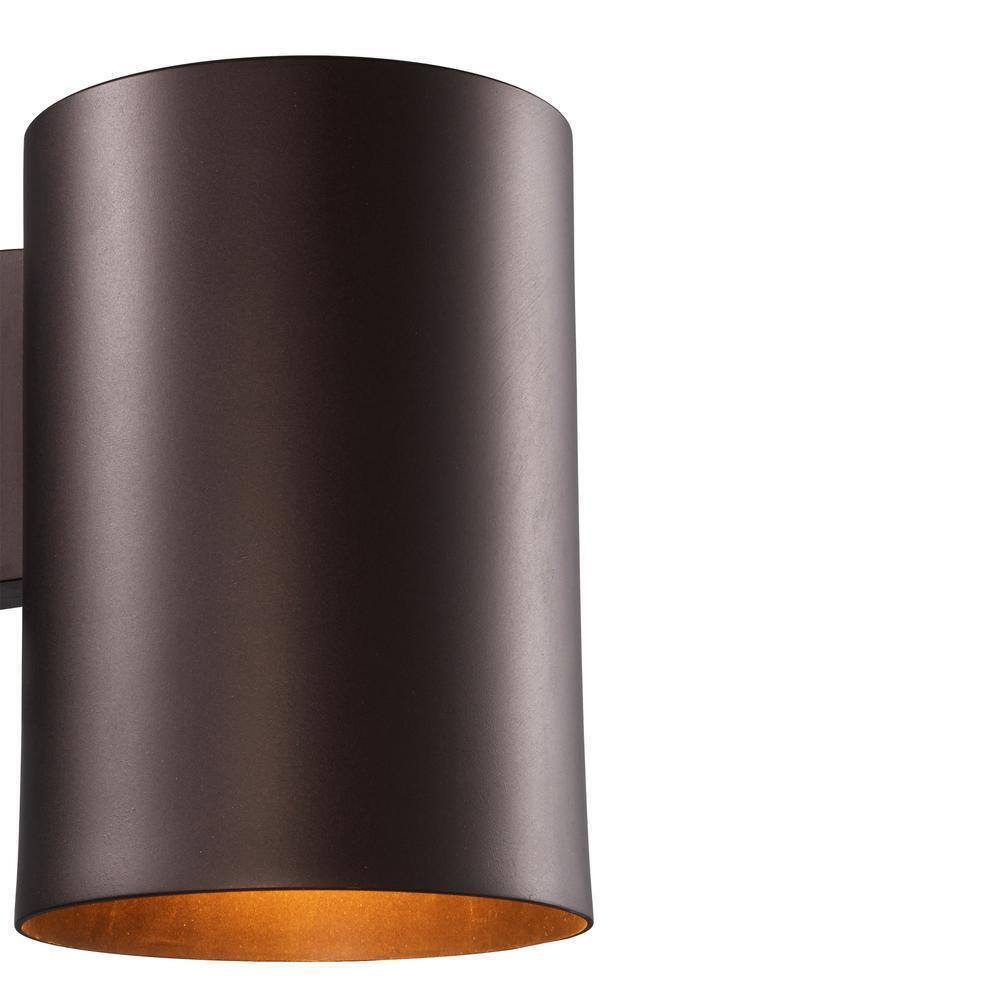 Bel Air Lighting Cali 1-Light Small Bronze Cylinder Outdoor Wall Light Fixture