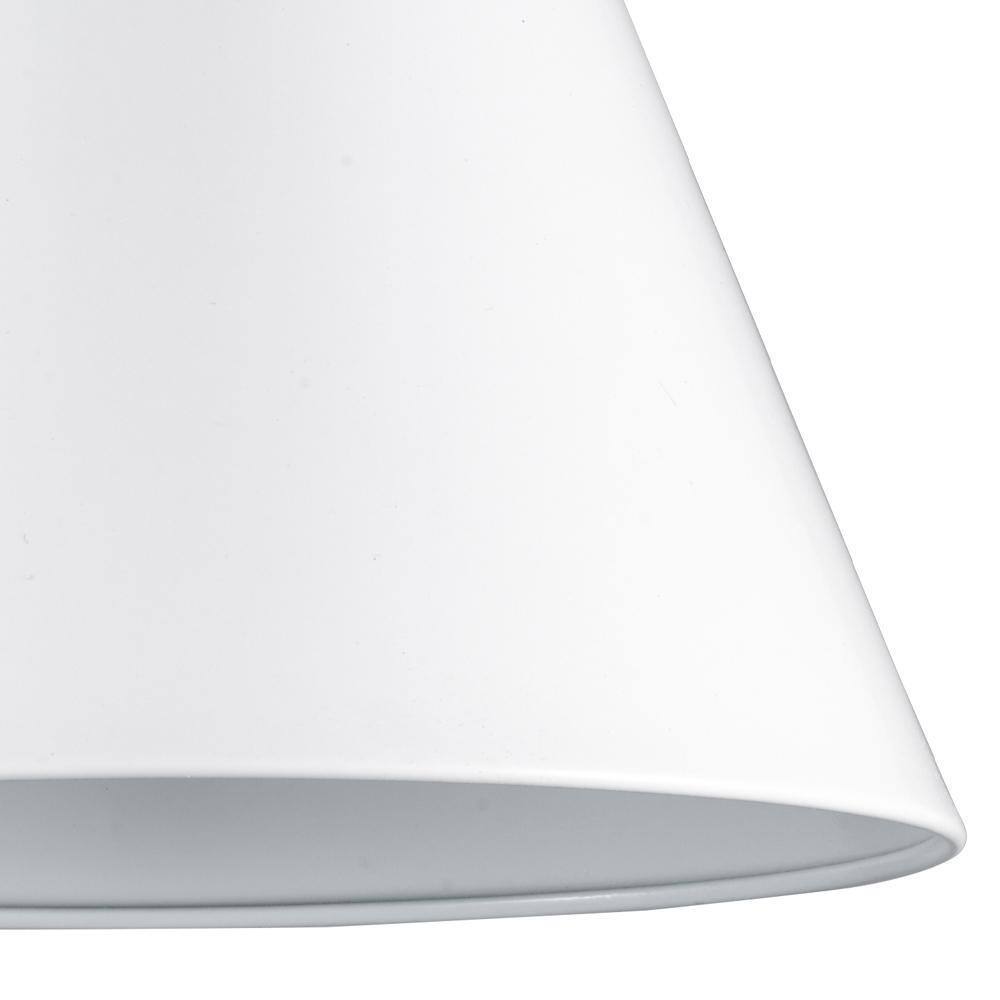 Hampton Bay Finley 8 in. 1-Light White and Chrome Semi-Flush Mount Light Fixture
